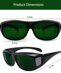 Laser Safety Glasses With Green Absorption Lens For Engravers And Cutters 5 Pack Black Frames Pro Grade Eye Protection