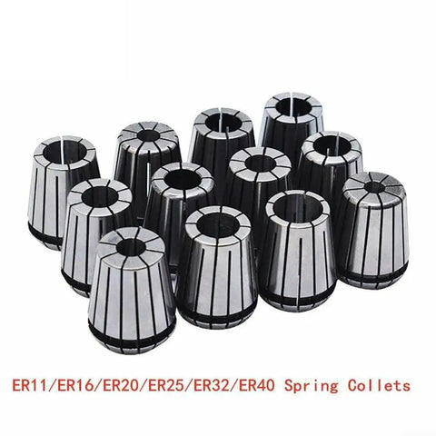 Dead Nuts Accurate Spring Collet Set For CNC Milling And Lathe Work Provides A Rock Solid Grip On Straight Shank Tooling, 12 pieces.