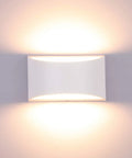 Lit Modern LED Up Down Wall Sconce 12W Dimmable Indoor Light in Warm White 3000K 1200 Lumens Aluminum Finish, mounted on wall