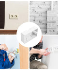 Wall Mount Outlet Boxes 5-Pack, Durable ABS Electrical Enclosures For Low Voltage Wiring, Safe, Easy Install Junction Boxes For Home, Garage, Or Office Projects. White surface-mount box for wiring