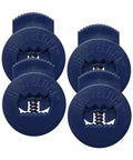 4 Pack Navy Glove Lace Locking Clips For Baseball And Softball Gloves Keeps Laces Tight And Your Hand Locked In So You Can Secure The Ball And Take Control Every Play On The Field, front view