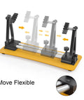 Soldering Circuit Board Holder With 360 Degree Adjustable Flip And 5X Magnifying Gooseneck Arms showing flexibility and movement on base