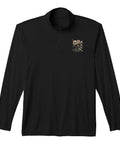 Cool Gauge Square Men Gifts Machinist CNC Tools Vise Gear Performance Quarter Zip Top in black with built to spec graphic.