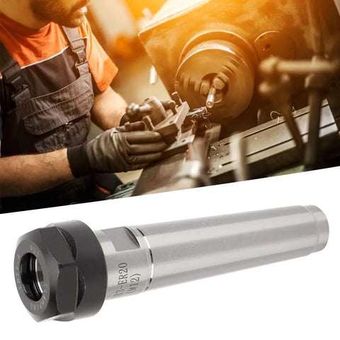 Dead Center Carbon Steel Chuck Collet Shank Holder For CNC Lathe Machining Operations Er20 Er25 Morse Taper in workshop setting.