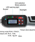 GenSDH Mini Digital Torque Wrench 3-18 Ft Lbs Adjustable Precision Meter display showing unit selection and torque adjustment features.