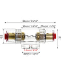 Heavy Duty Drip Proof Inline Fuse Holder With Two 60A Agu Fuses For 4 To 10 Awg Car Audio Wiring dimensions and design