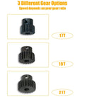 Arrma Beefed Up 91T Spur Gear Slipper Clutch Upgrade Kit showing 17T, 19T, and 21T pinion gears for 550 Mega RC Trucks