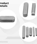 Key Stock Square Set 60 Piece Pro Grade Carbon Steel Machine Keys for Industrial Equipment Shaft Keyway Woodruff and Parallel Keys