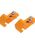 Hot Deal 2 Pack Aluminum Tiger Claw Side Clamps For CNC Workbench With Serrated Grip And M6 T Track Mount Low Profile Design 6063 Alloy, orange color, low profile design.