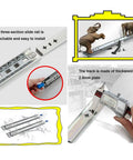 Built Tough Full Extension Drawer Slides With Heavy Duty Ball Bearing Rails Side Mounted Telescopic Glides Crushes Weight Up To 250 Lb, 2.0mm thick track detail.