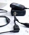 APRS-K1 Multi Function Universal Audio Interface Cable For Radios And Apps Android And iOS Compatible connected to radio