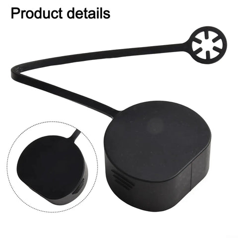Heavy Duty Type 2 EV Port Covers Weatherproof Dust Caps For Car Charging Stations PVC Socket Guards Black cap with tether for 63mm size.