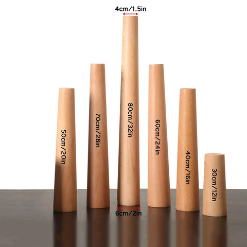 Top Shelf Solid Wood Replacement Desk Legs Set Of 4, Various heights, solid hardwood riser foot blocks for furniture.