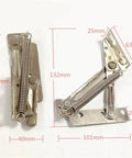 Two Pack Folding Sofa Bed Spring Hinges, 10Kg Load Capacity, 80 Degree Lift Up Stay Flap Cabinet Door Hinges dimensions shown