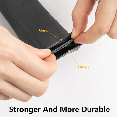 Comparison of inner tube thickness showing Two Pack Beefy 20x3 E-Bike Inner Tubes For Fat Tires 64/76-406 AV32mm Schrader Valve