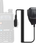 Two Way Radio Speaker Microphone With Rotatable Clip, 3ft Cable, Dual 3.5mm Earphone Jack And 2.5mm Mic Jack, Hands Free Convenience