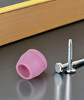 Get Your Plasma Cutting Torch Running Smooth With This Ag60 And Sg55 Nozzle Electrode Tip Consumable Kit For Easy Replacement And Less Downtime On Any Machine Today, showing a pink nozzle and screws.