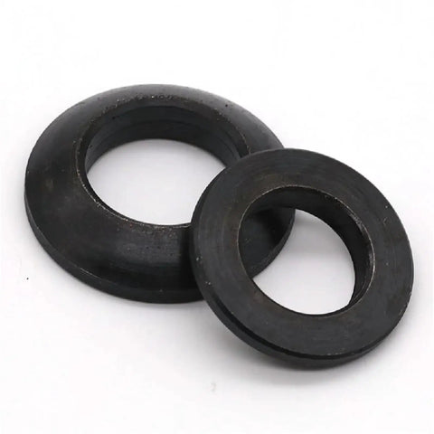 Heavy Duty Spherical And Concave Cone Washers In M6 Through M20 Sizes With Rust Proof Finish for Marine Gear and Home Projects.