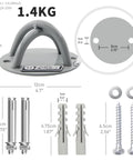 Built Like A Tank Wall And Ceiling Mount Bracket For Suspension Straps Gymnastic Rings, includes heavy-duty mounts and hardware.