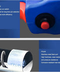 Close-up of 60 Inch Portable Grain And Powder Transfer Auger With 1500W Motor showing steel feed port and control switch.