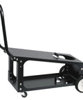 Heavy Duty Welding Cart for Welder With Dual Tier Angled Top Shelf Holds 80 Cu Ft Gas Cylinder Cables and Accessories Two Wheels