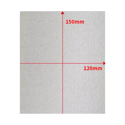 150 x 120 mm beefy heat shield insulation plate for microwave ovens, front view of 15 X 12 Cm Microwave Mica Sheets Pack of 2