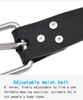Close-up of Heavy Duty Rubber Diving Weight Belt with Quick Release Stainless Steel Buckle showing 8 adjustment holes.