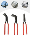 3 Piece Sheet Metal Bending Pliers Set With Straight, 45 Degree, And 90 Degree Jaws For Auto Repair and HVAC Duct Fabrication