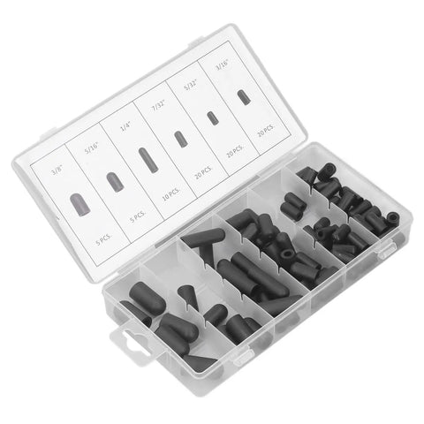 Pro Grade 80Pcs Vacuum Hat Plug Kit With Durable Rubber Caps 5 32 Inch To 3 8 Inch High Temperature Leak Proof Storage Box