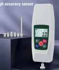 Pro Grade Digital Force Gauge Push Pull Dynamometer For Tension And Pressure Testing, 2N Range, 0.2kg/0.45lb Load Tester, Handy Thrust Meter For Auto Parts, Electronics, And Industrial Use with probe tips