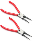 7 Inch External Snap Ring Pliers Set With Internal Straight And Bent Jaw Pro Grade Pliers CRV Steel Electrophoretic Black Finish