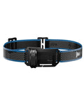 Front view of Adjustable Headlamp Bracket With Black Headlamp Strap And Hand Strap For Rechargeable LED Flashlights Outdoor Gear For Camping Hiking Fishing Walking And Night Work.