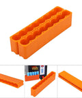 Heavy Duty Adjustable Battery Welding Clamps Set Of 2 With High Heat Resistant Insulated Industrial Plastic Grip For Reliable Spot Welding And Secure Terminals No More Loose Fits Or Melting Gear in orange plastic design.