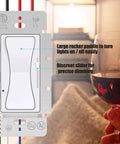 Smooth Glide 0 10V Dimmer Switch For Led Lamps And Cfl Fixtures Single Pole Or Three Way Wiring With Dead On Brightness Control Up To Six Hundred Watts Max Include Matching Wall Plate In Clean White Finish For Zero Hassle Lighting Upgrades close-up of large rocker paddle and discreet slider for dimming.