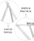 Close-up of 2 Pack Triangular Spring Lift Up Hinges For Sofa Beds And Furniture, hot rolled steel, simple installation.