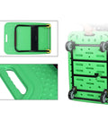Heavy Duty Folding Flatbed Hand Cart With Smooth 360 Swivel Wheels And Easy Peasy Storage view from above showing compact folding design and handles.