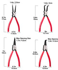 4 Piece Snap Ring Pliers Set With 7 Inch Internal And External Circlip Pliers Heavy Duty Straight And Bent Jaw Retaining Ring Pliers