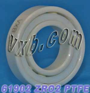 61902 Full Ceramic Bearing 15x28x7mm with PTFE cage and Zirconia ceramic rings and balls