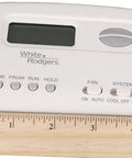 Simple 5 2 Day Battery Powered Digital Thermostat For Single Stage Heating Cooling And Heat Pump Systems with ruler