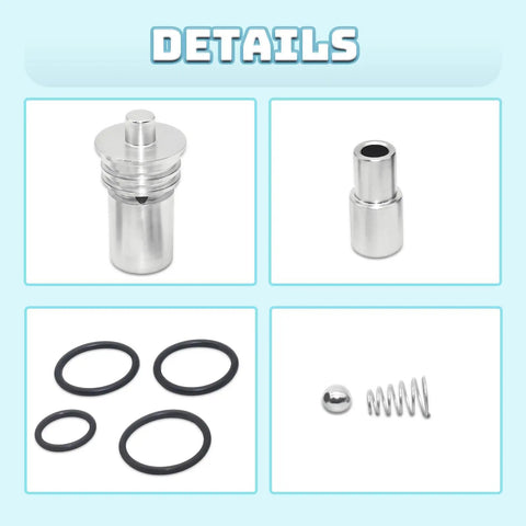Heavy Duty Transmission Cooler Flow Bypass Valve Upgrade Kit Direct Bolt Swap For Replacing Factory Stl010 parts with seals and spring.