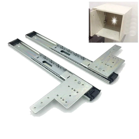 Heavy Duty Full Extension Drawer Slides For Swing Doors Space Saving Folding Track Wardrobe And TV Cabinet Gliders with metal finish