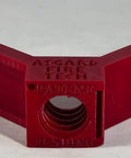 Rock Solid Dual Magnet Smoke Detector Test Tool For Fire Safety Systems With Quick Pole Thread Adapter and Duct Activation Features, red plastic construction.