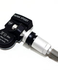 Smooth Operator Setup Set Of 4 Preprogrammed 433mhz TPMS Tire Pressure Sensors For Mercedes Benz Wheels With Polished Aluminum Stems, showing a detailed sensor.