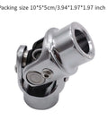 Smooth Single Shaft Universal Joint Made From Premium Stainless Steel For Heavy Duty Car Steering, Quick And Easy Install Kit With 3/4 Inch Ends That Fit Most Vehicles Perfectly, 3.94x1.97 inch