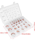 Must Have 570 Pcs Copper Flat Washers Set With Plastic Storage Box, 30 Sizes Crush Washers For Oil Drain Plugs And Gaskets, Automotive And Machinery Seals, Leak Proof Fit For Plumbing, 27x18x4.5cm case