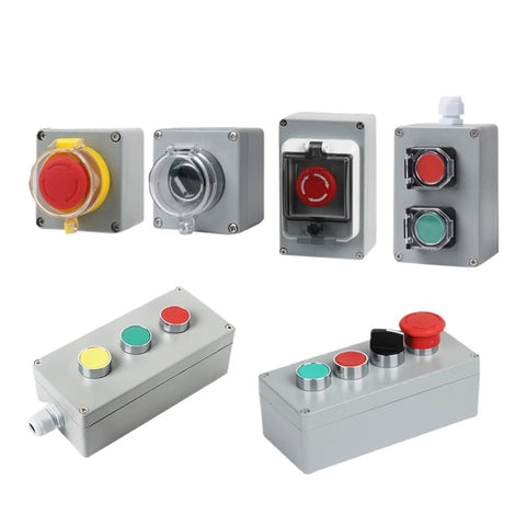 Explosion proof push button box for industrial safety applications