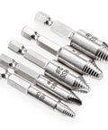 Cool 5 Pcs Screw Drill Bits Set For Easy Speedout Of Stripped Damaged Screws With Broken Stuck Removal Tool Kit Perfect Fix It Gear, five steel extractor bits