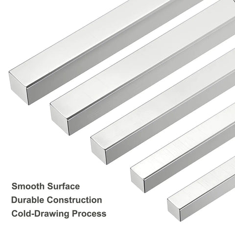 Two Piece Square Key Stock Set 10x10mm 12 Inch Cold Drawn 45 Steel High Precision for motors and DIY projects displayed