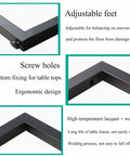 2 Pack Rock Solid Industrial Table Legs Built Like A Tank With Heavy Duty Steel And Scratch Resistant Black Finish adjustable feet and screw holes