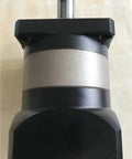 Plf090 Planetary Gearbox Reducer With Seven Arcmin Backlash And Ratios Spanning Three To Fifty One mounted on Nema 34 stepper motor.
